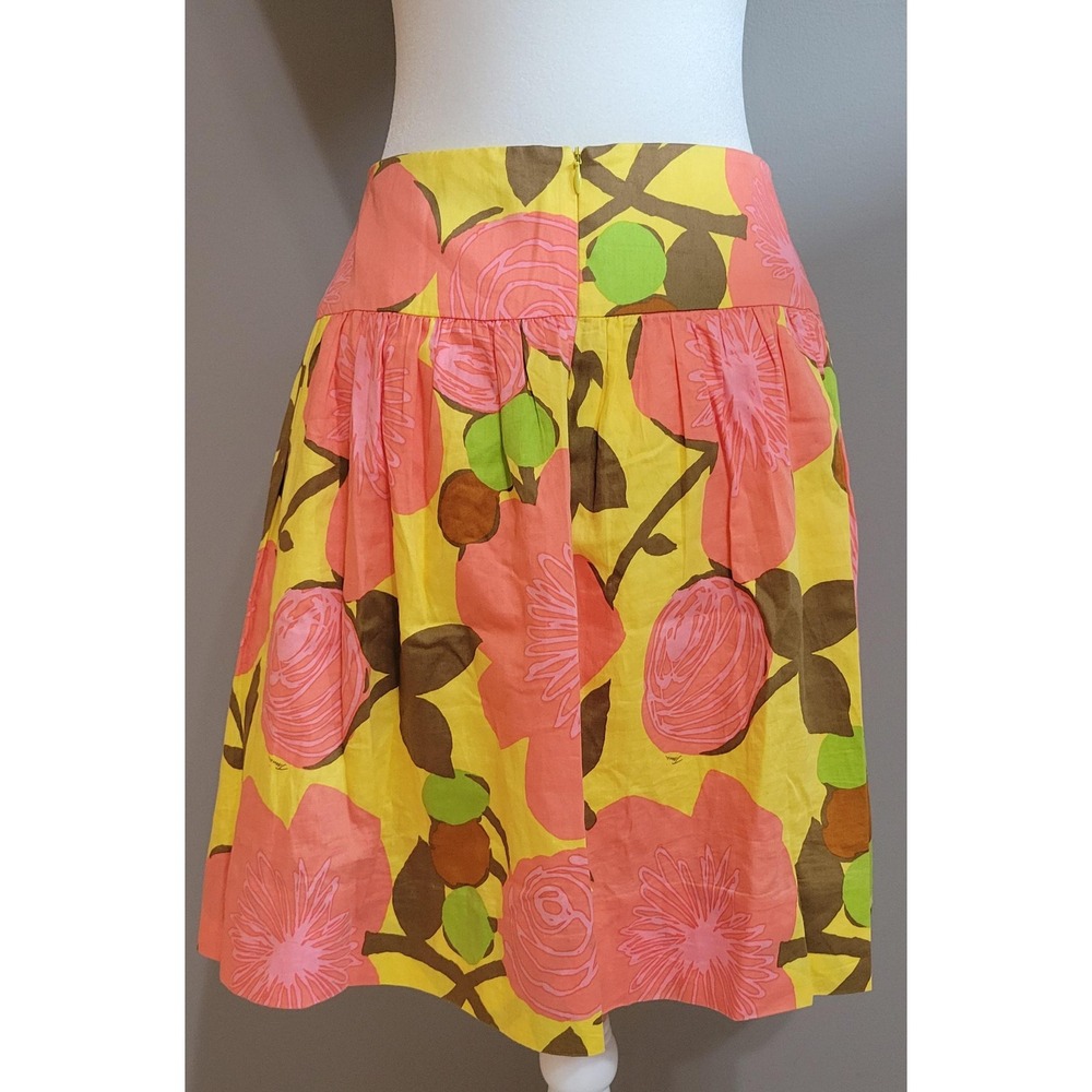 Trina Turk Floral Aline Cotton Skirt - Picture 2 of 5